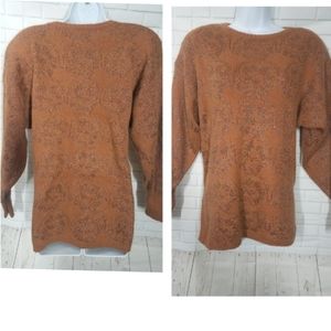 Vintage Semplice Rust Shiny Thread Sweater